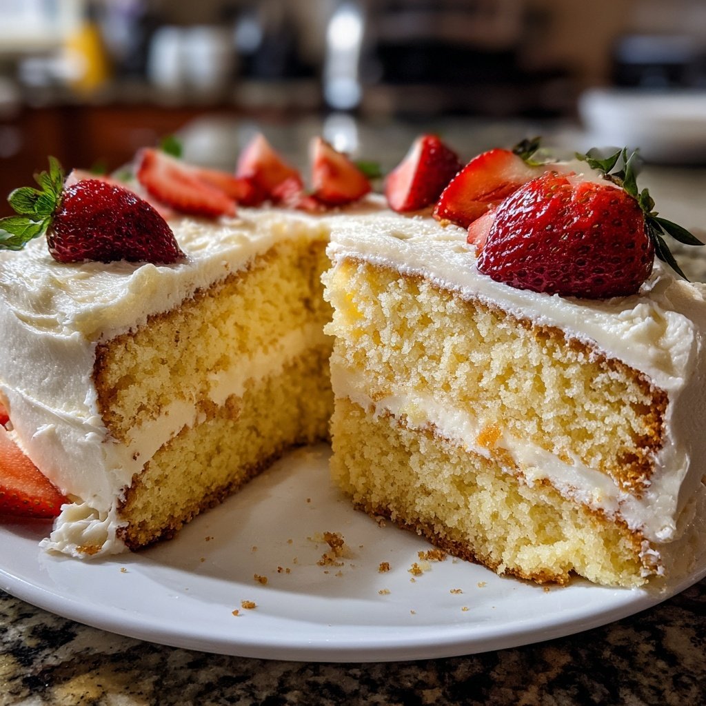 Dessert Vanilla Sponge Cake