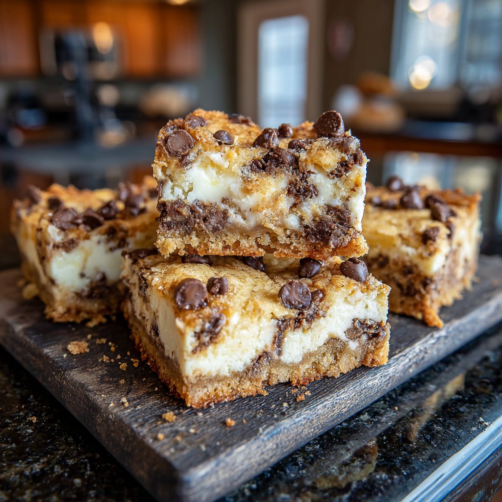 Cheesecake Chocolate Chip Cookie Bars