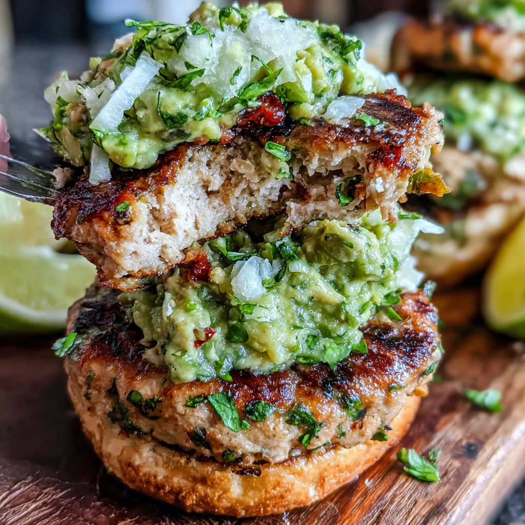 Herbed Turkey Burgers with Guacamole