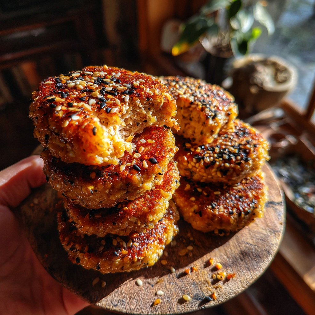 Lemon-Sesame Salmon Patties