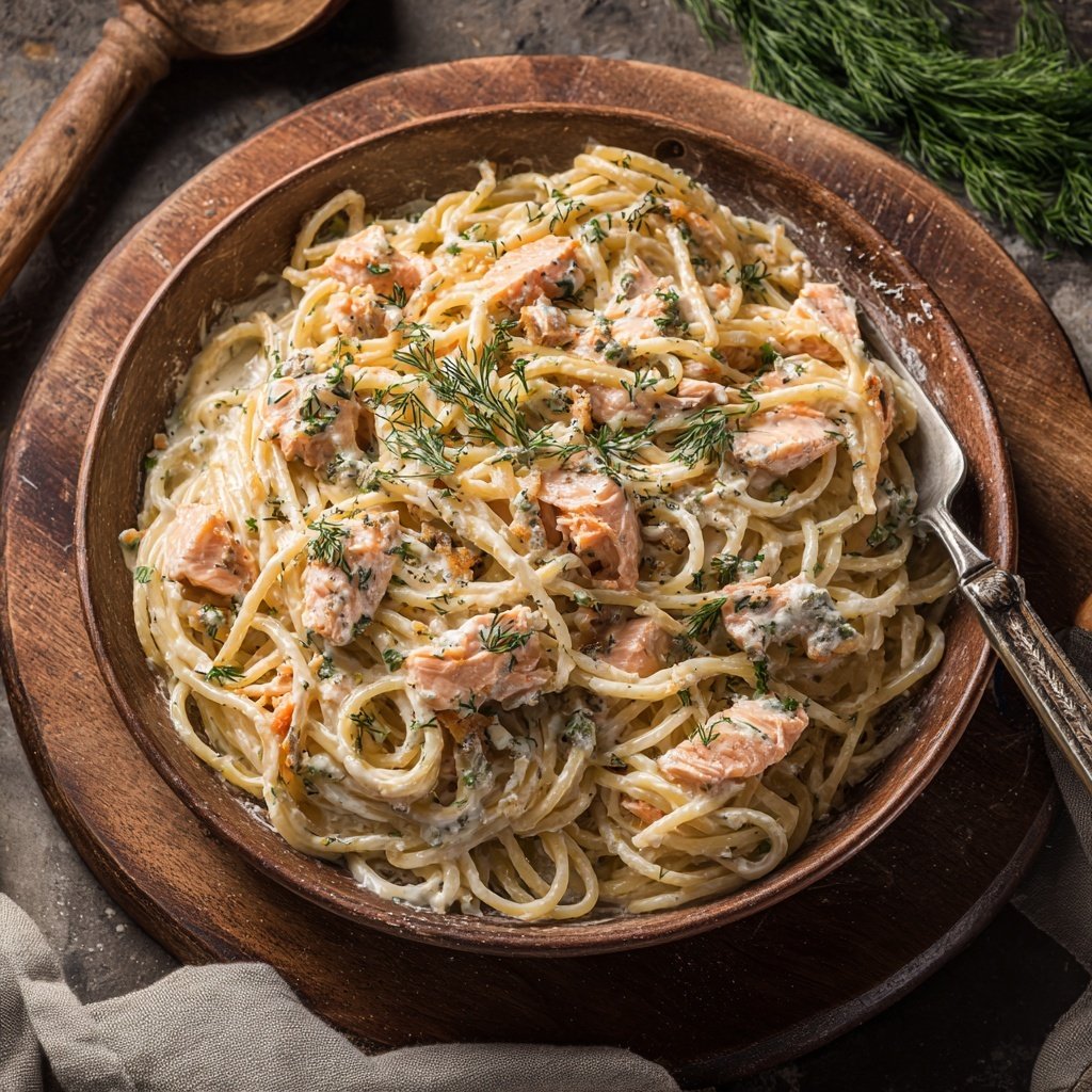 Creamy Salmon Spaghetti Delight