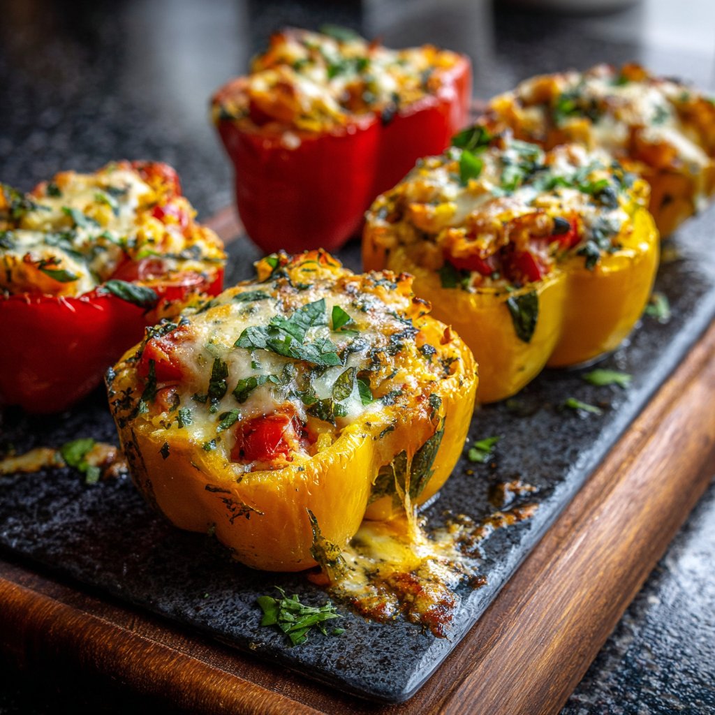 Quick Cheese Stuffed Peppers