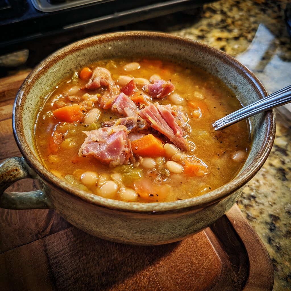 Ham and Bean Soup with Rustic Comfort