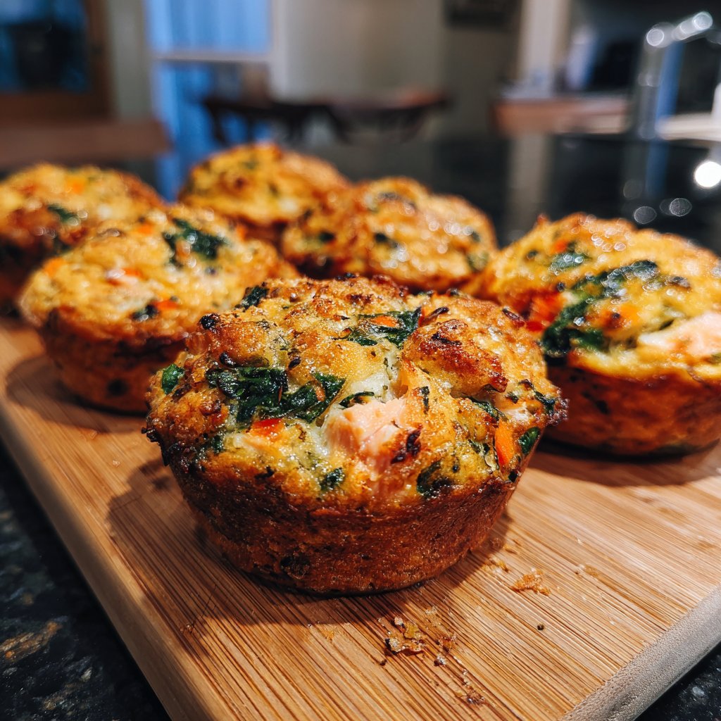 Salmon and Sneaky Veggie Muffins