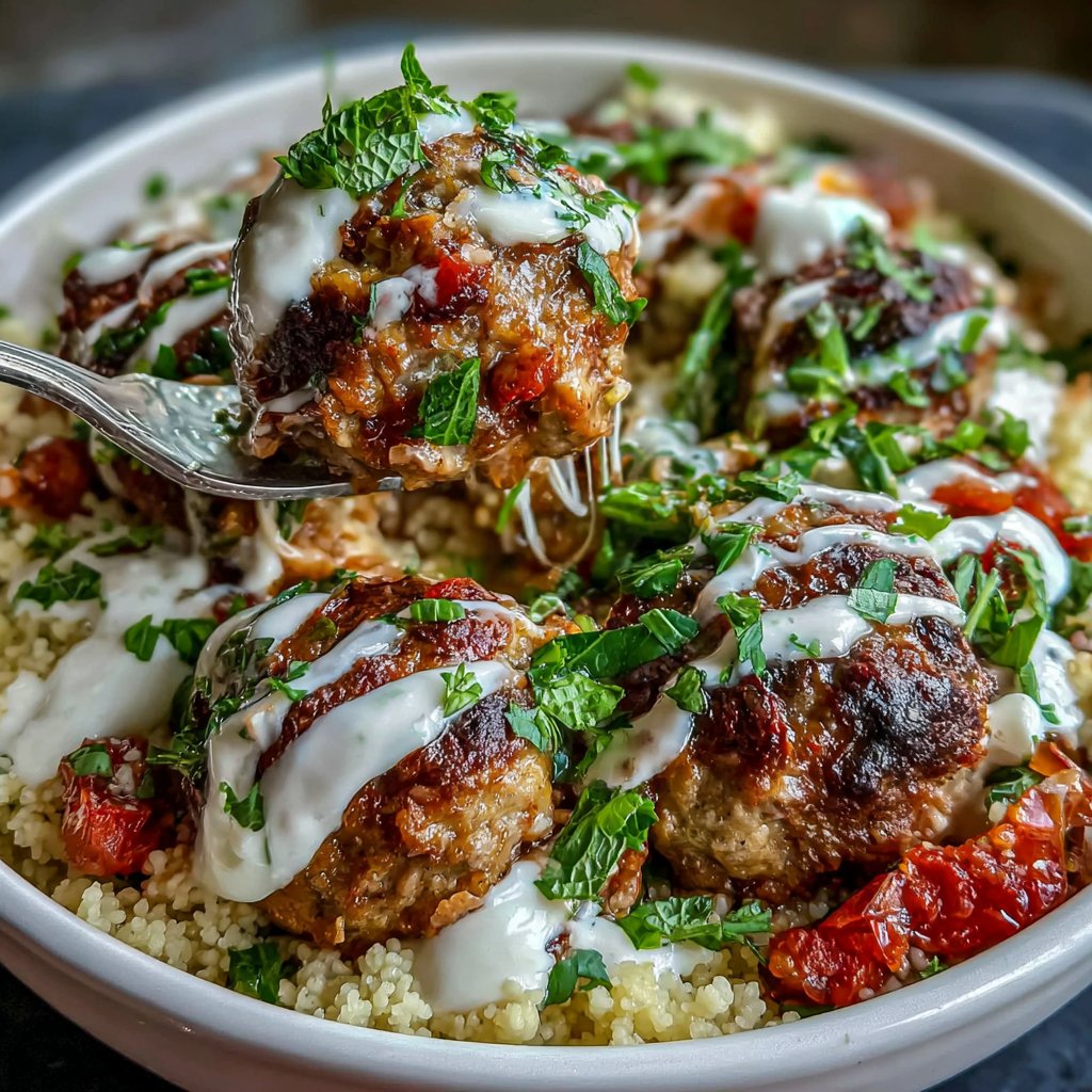 Turkey Meatball Couscous Bowl